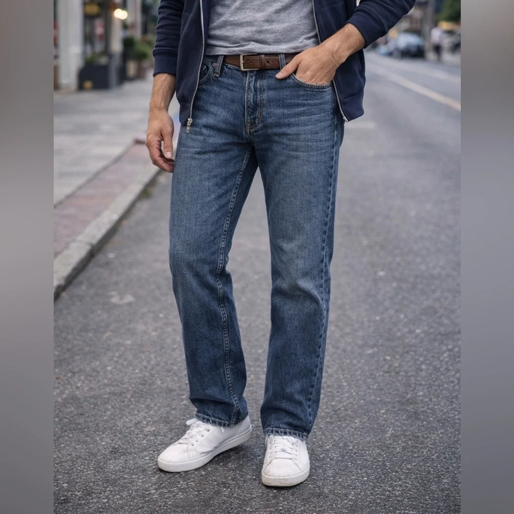 Signature by Levi Strauss Straight Leg Jeans | 32x32 Medium Wash Denim